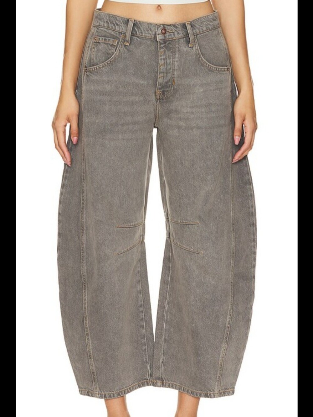 WE THE FREE PEOPLE GOOD LUCK MID RISE BARREL